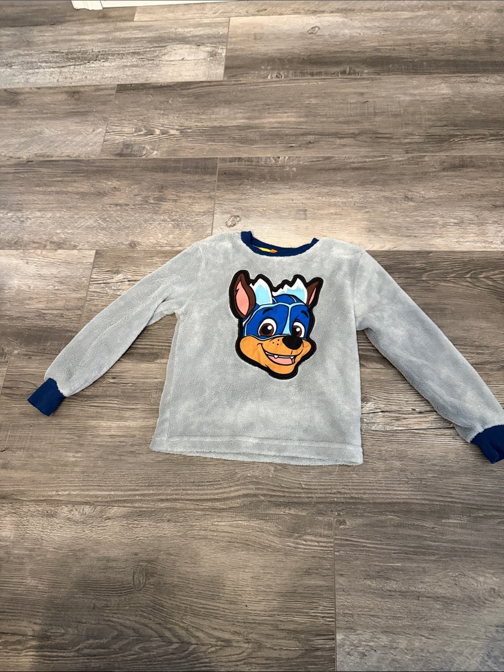 Nickelodeon Grey Plush Sweatshirt with Blue Paw Patrol Character